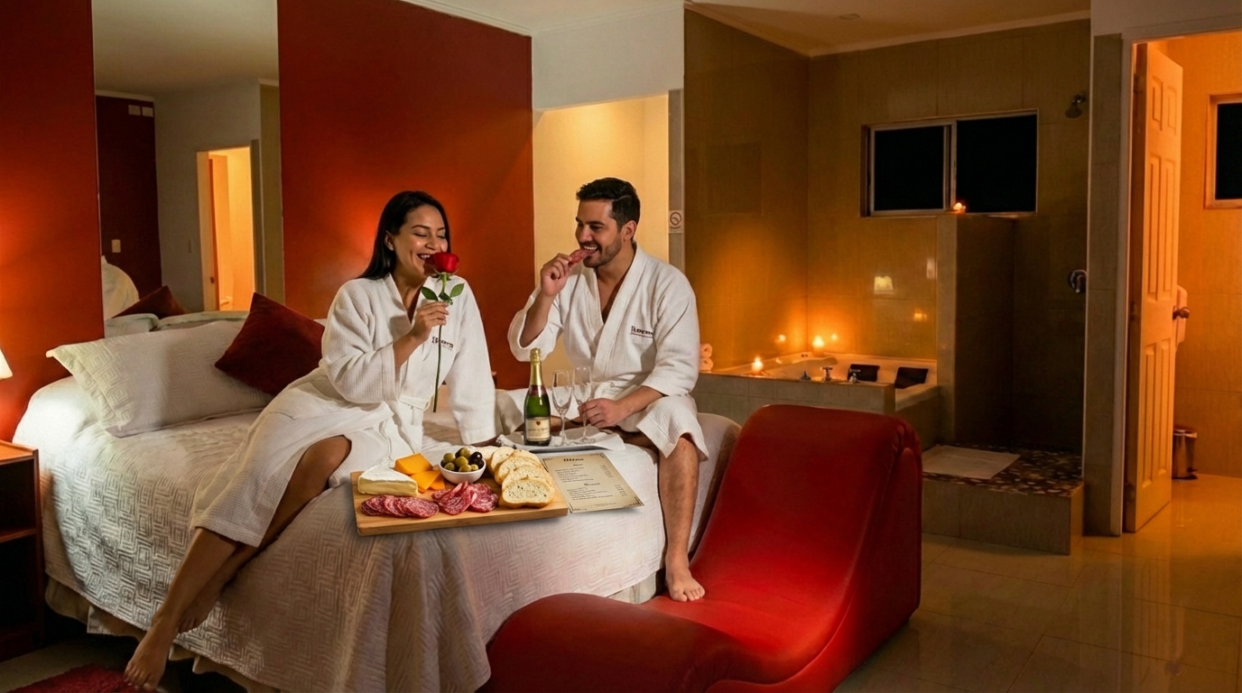Jacuzzi y ambiente romántico en Motel Ipanema — motel con jacuzzi en Talca